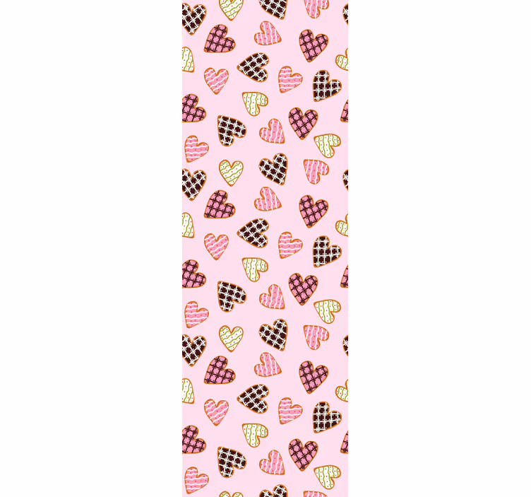 Modern rolgordijn schattige hartkoekjes - TenStickers