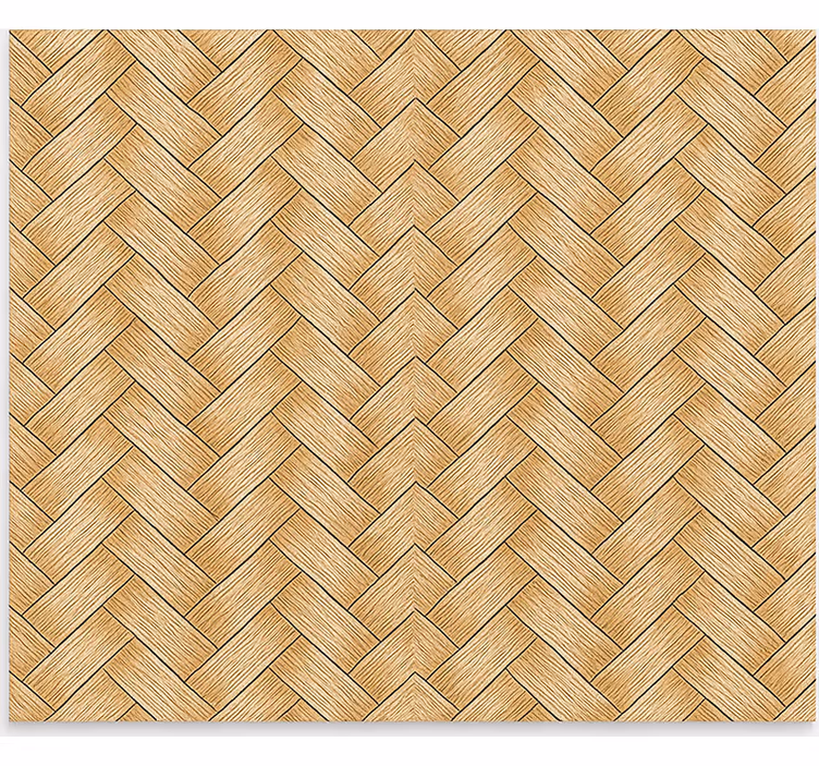 Patronen rolgordijn klassieke visgraat rietweave - TenStickers