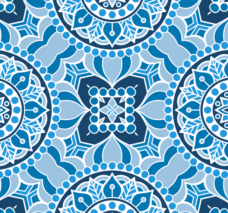Badkamer rolgordijn mandala stijl badkamer - TenStickers