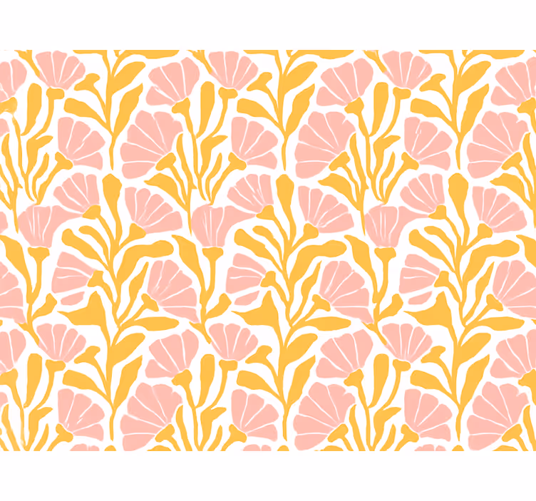 Rolgordijn roze modern kleurrijk bloemenpatroon - TenStickers
