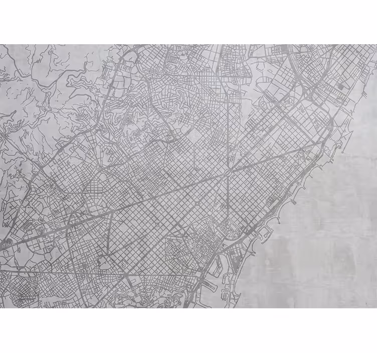 Keuken rolgordijn stadkaart van barcelona - TenStickers