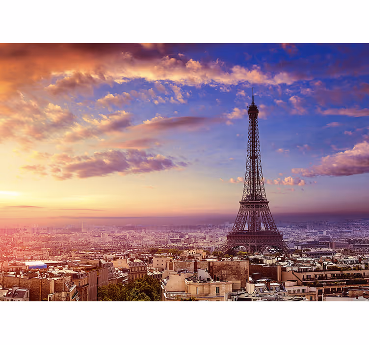 Keuken rolgordijn paris uitzicht - TenStickers