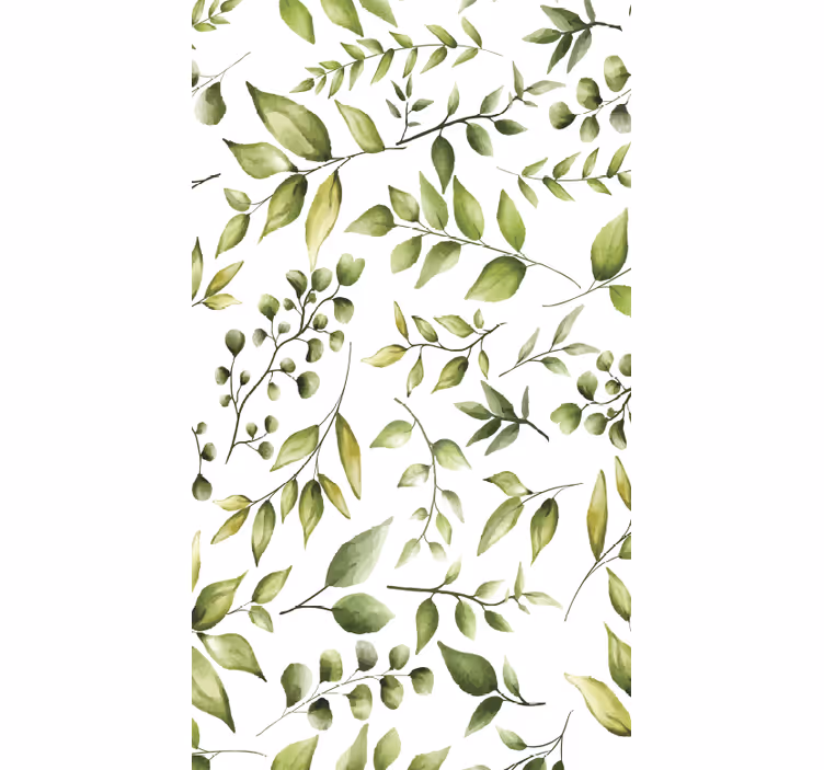 Keuken rolgordijn watercolor eucalyptus bladeren - TenStickers