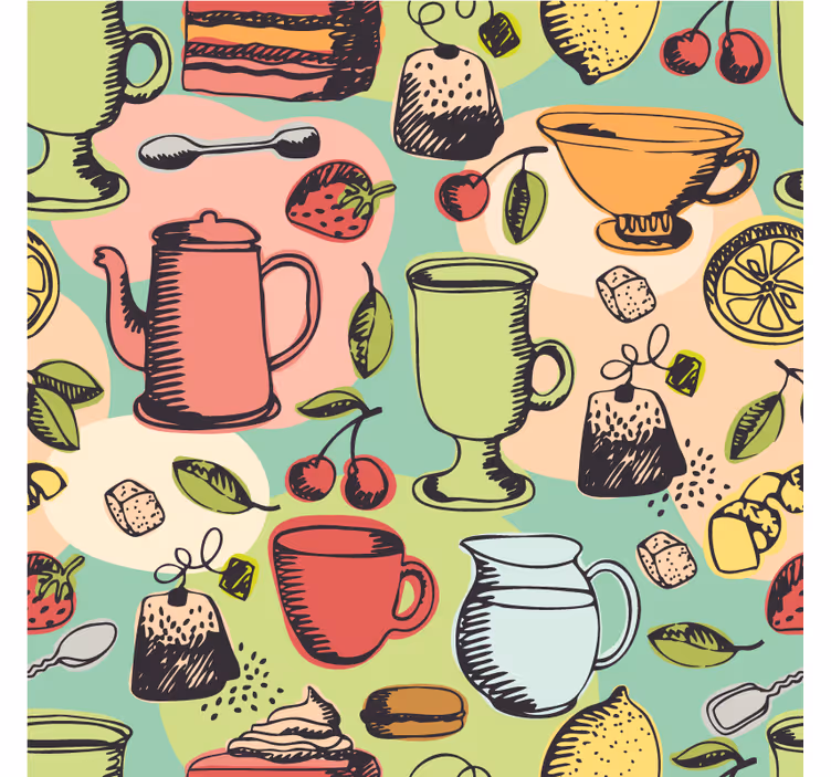 Keuken rolgordijn voedsel keuken - TenStickers