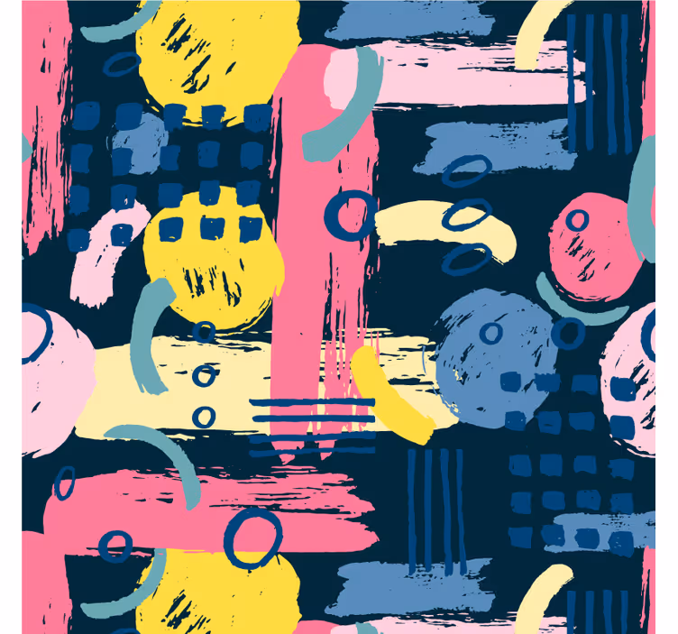Rolgordijn woonkamer kleurrijk abstract - TenStickers