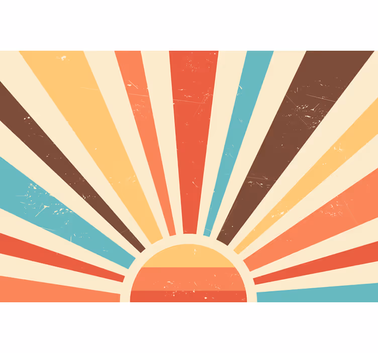 Rolgordijn woonkamer abstract vintage zonsopgang - TenStickers