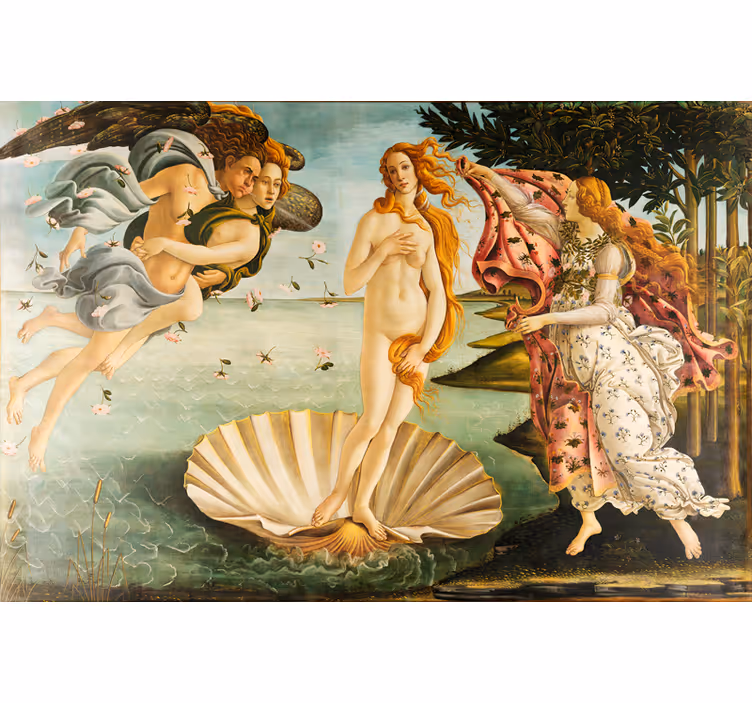 Rolgordijn woonkamer de geboorte van venus - TenStickers