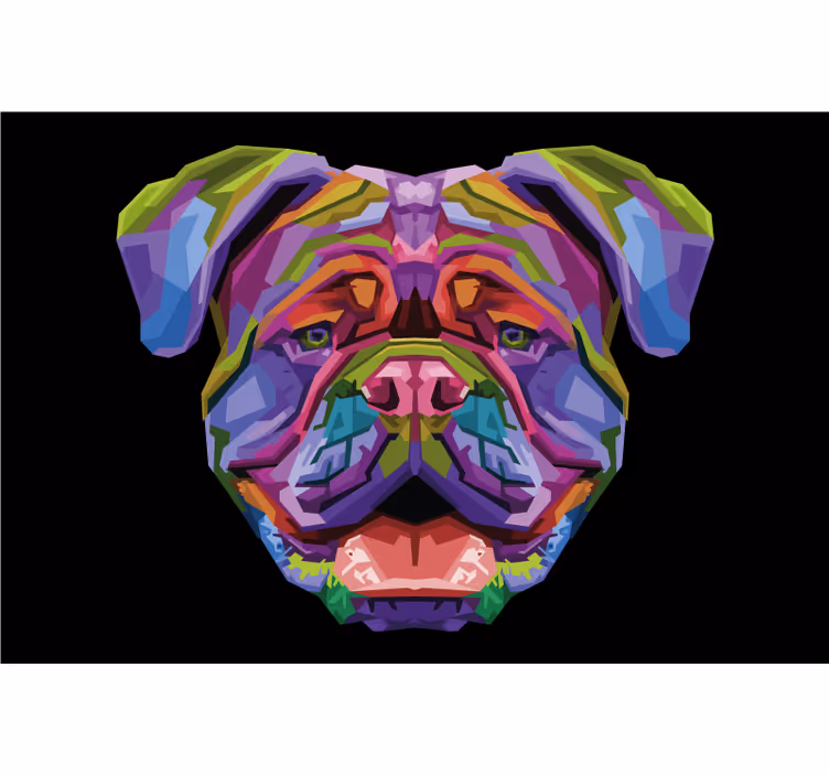 Rolgordijn woonkamer honden modern in alle kleuren - TenStickers