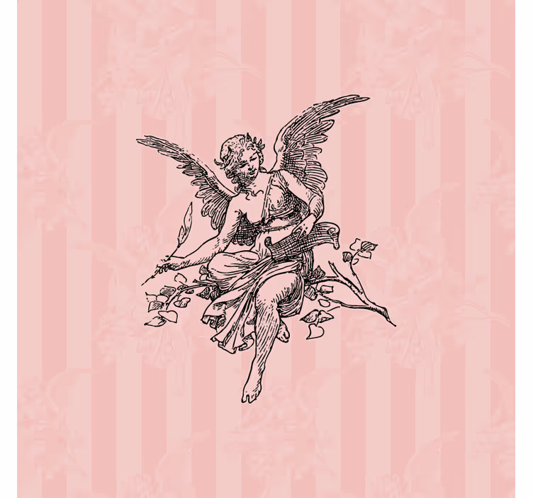 Rolgordijn woonkamer toile de jouy patroon ontwerp - TenStickers