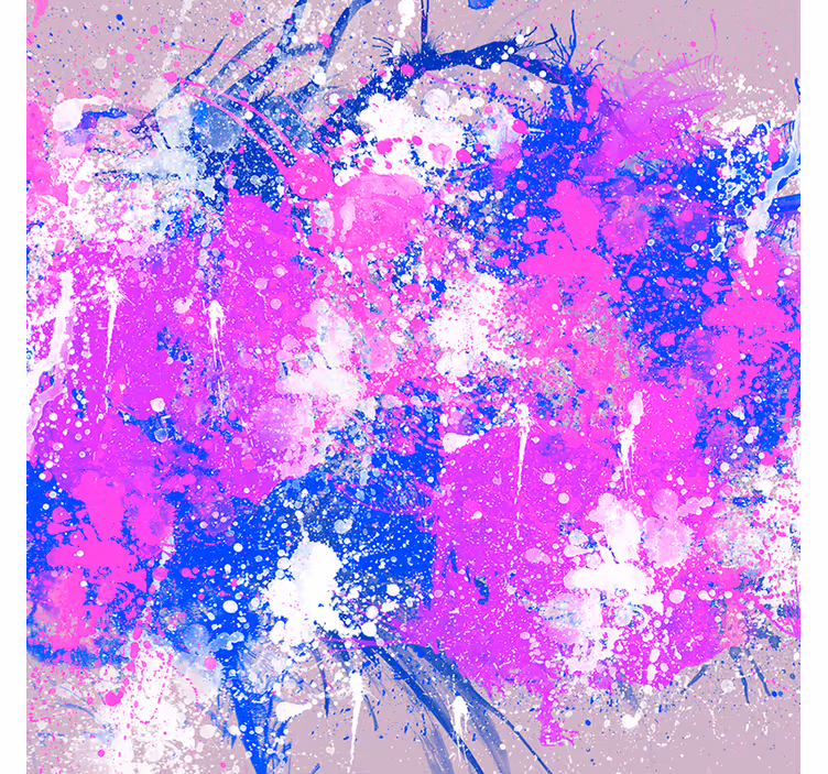 Rolgordijn woonkamer abstracte kunst kleuren spatten - TenStickers