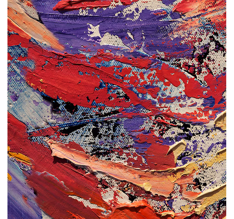 Rolgordijn woonkamer splash kleuren schilderij - TenStickers