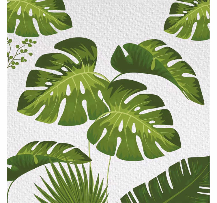 Rolgordijn woonkamer monstera blad - TenStickers