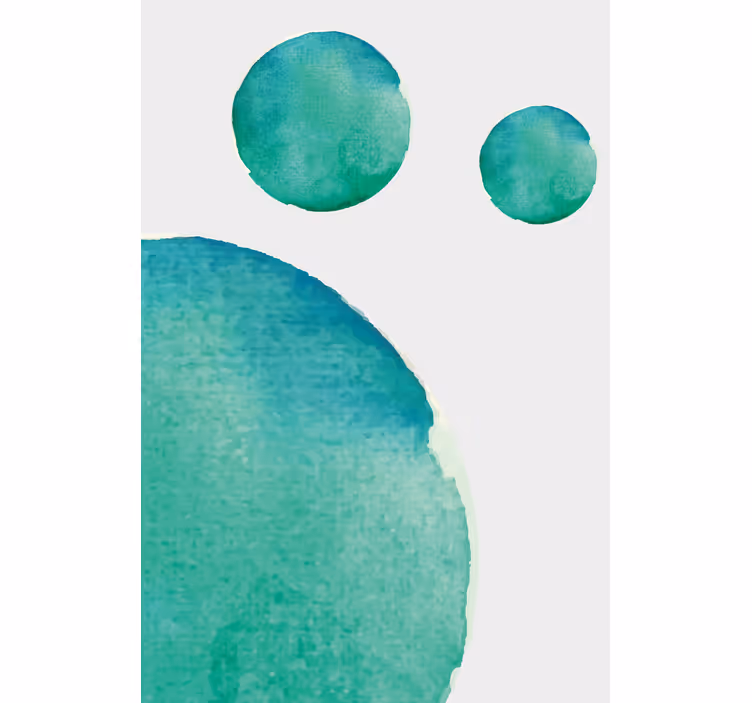 Rolgordijn woonkamer abstract aquamarijn aquarel - TenStickers
