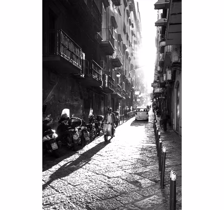 Rolgordijn woonkamer naples vintage - TenStickers