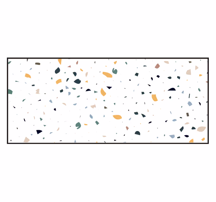 Wit rolgordijn met terrazzo patroon - TenStickers
