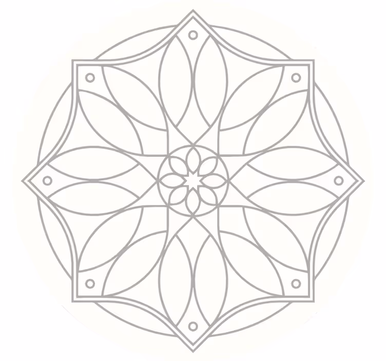 Wit rolgordijn mandala ontwerp - TenStickers