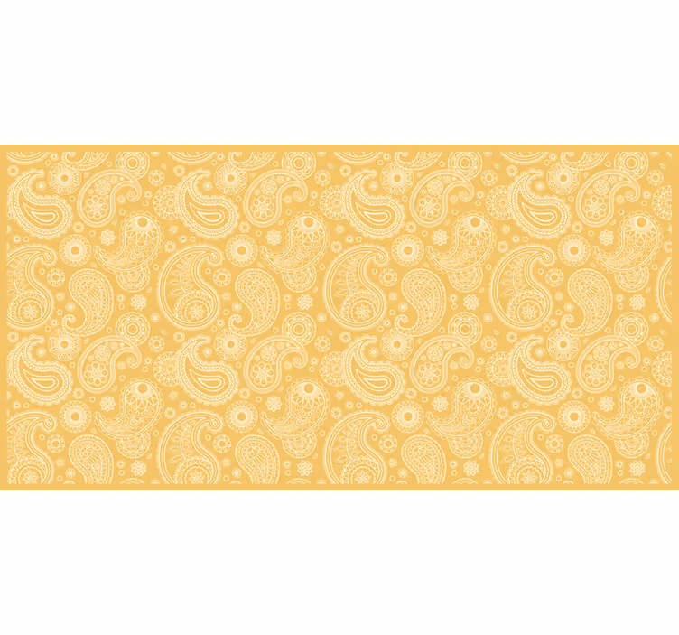 Rolgordijn geel arabic paisley - TenStickers
