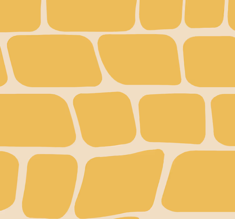 Rolgordijn geel abstract patroon - TenStickers