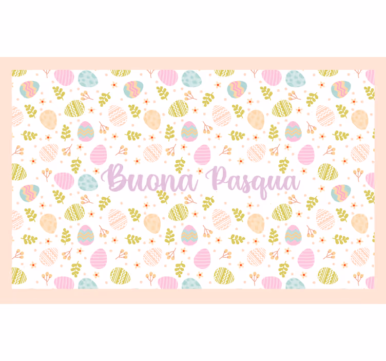 Rolgordijn geel buona pasqua italiaans - TenStickers