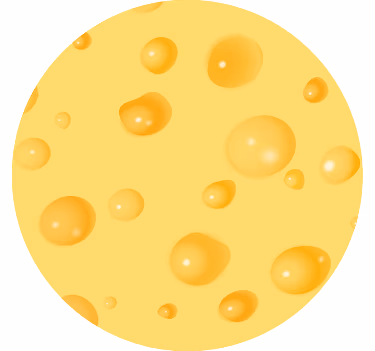 Rolgordijn geel zwitserse kaas - TenStickers