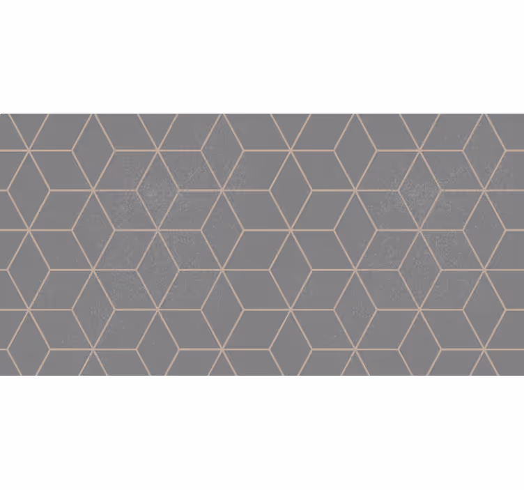 Rolgordijn grijs geometrisch grijs hexagon patroon - TenStickers
