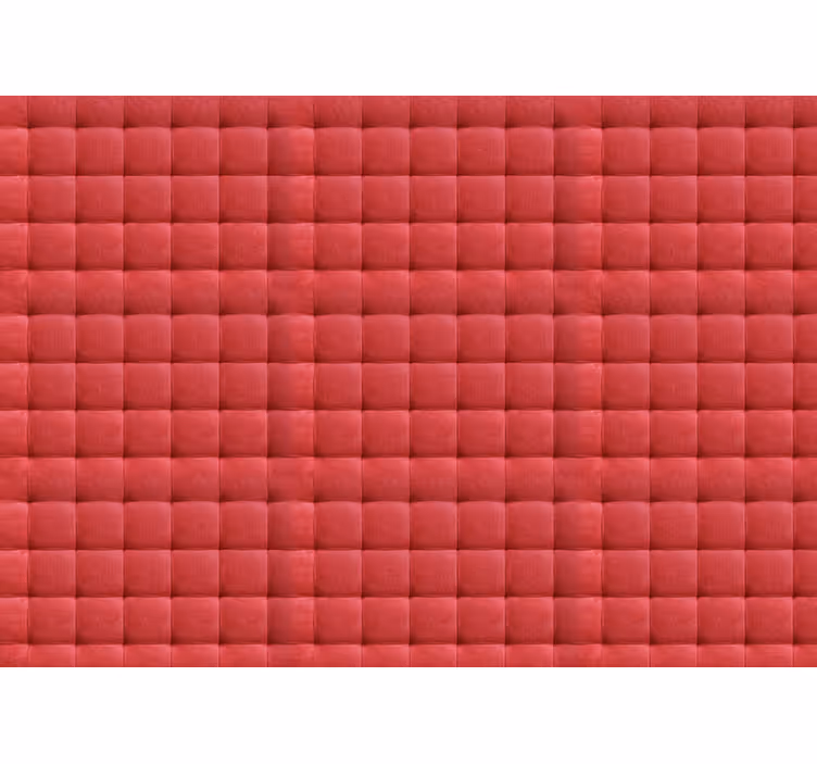 Rood rolgordijn met rode leren padding - TenStickers
