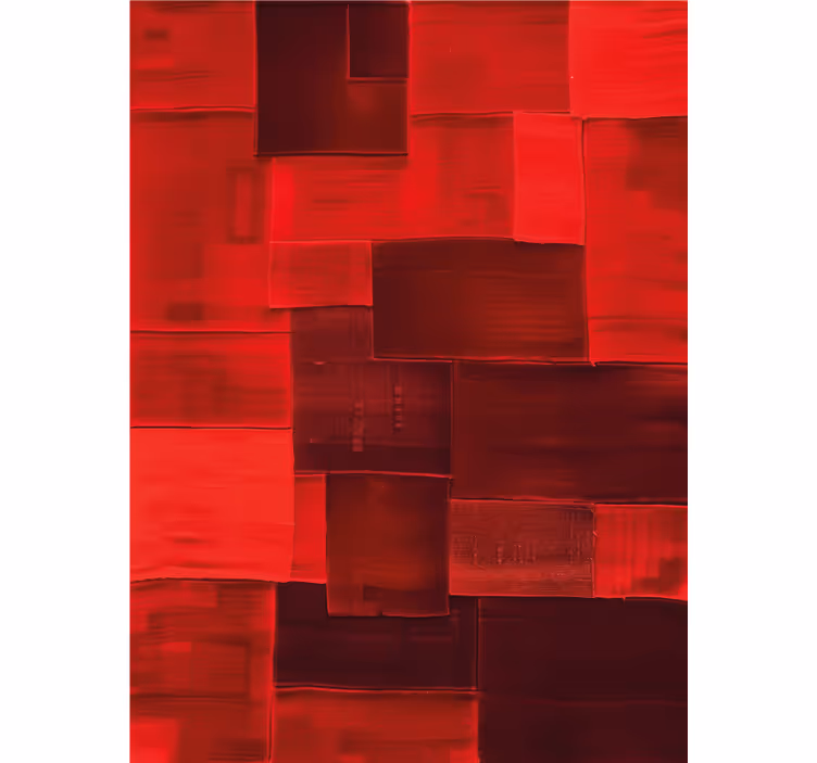 Rood rolgordijn gereconstrueerd patroon - TenStickers