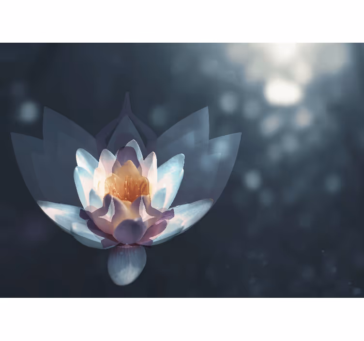 Rolgordijn woonkamer meditatieve achtergrond ontspanning - TenStickers