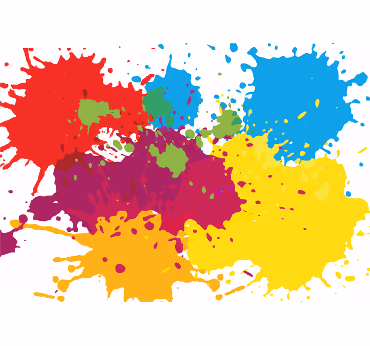 Rolgordijn woonkamer splash spots - TenStickers