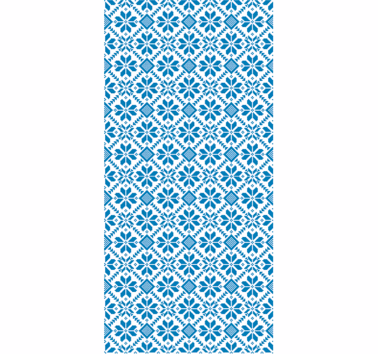 Blauw rolgordijn met blauw tegelmotief - TenStickers