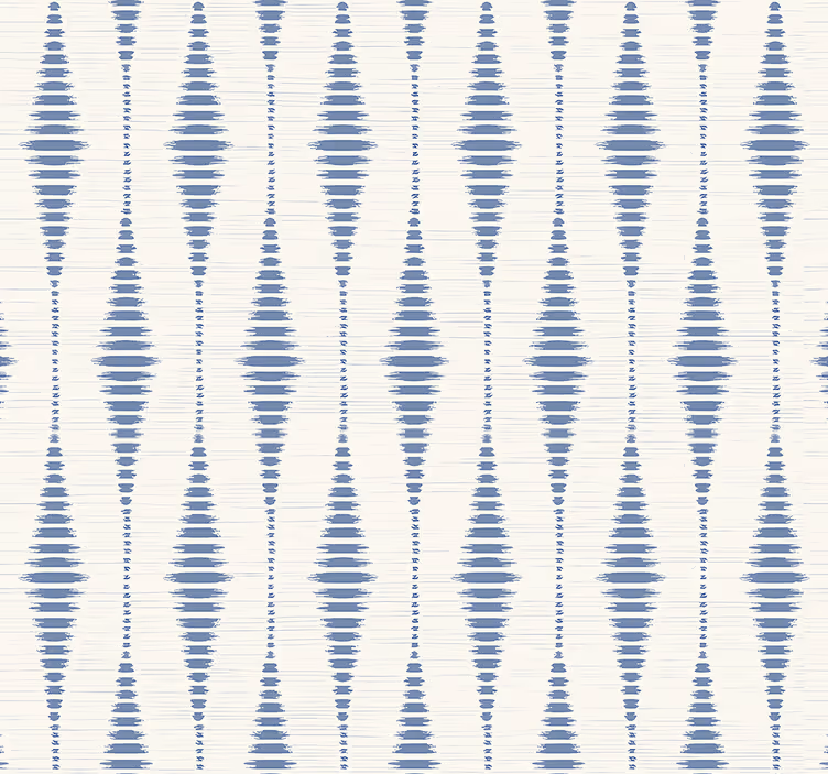 Blauw rolgordijn rabaul ikat blauw en beige - TenStickers
