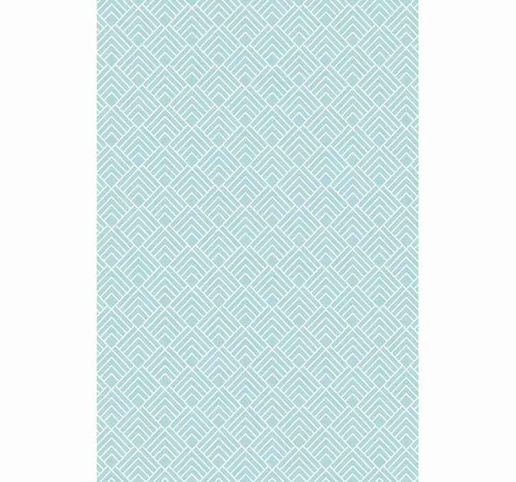 Blauw rolgordijn met lichtblauwe zigzaglijnen - TenStickers