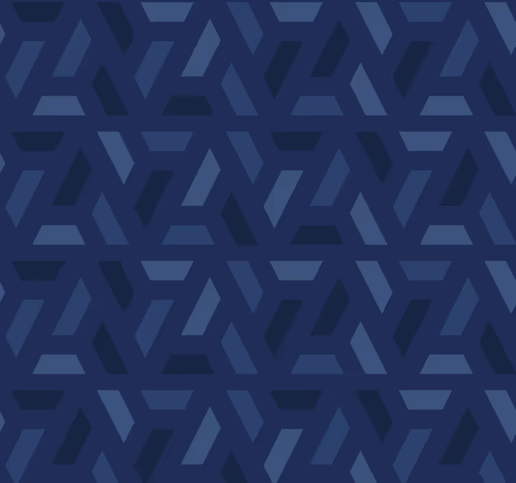 Blauw rolgordijn met driehoekjespatroon - TenStickers