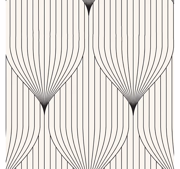 Modern rolgordijn symmetrische deco plume - TenStickers