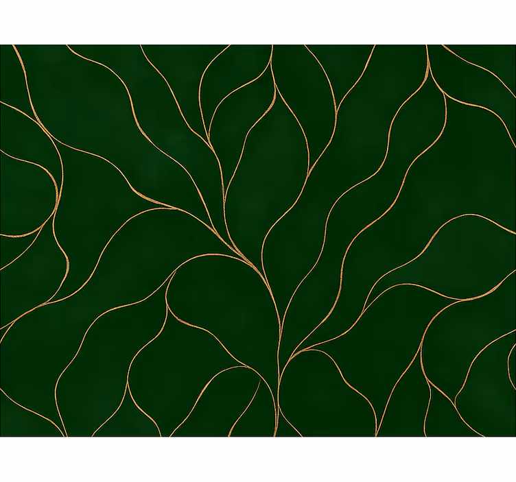 Modern rolgordijn groene en gouden marmertextuur - TenStickers