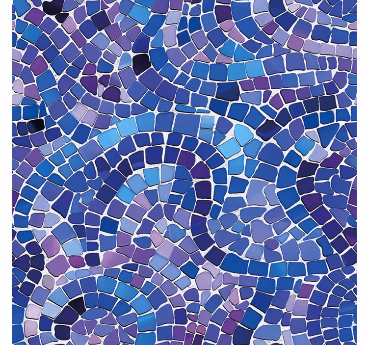 Blauw rolgordijn met mozaïek effect - TenStickers