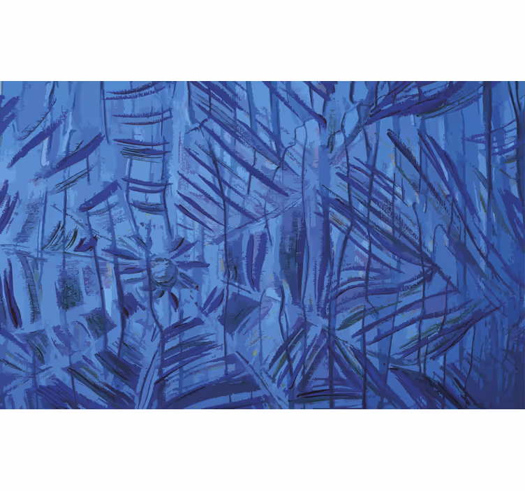 Blauw rolgordijn met blauwe inkt spinnenweb - TenStickers