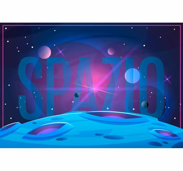 Blauw rolgordijn universum en ruimte - TenStickers