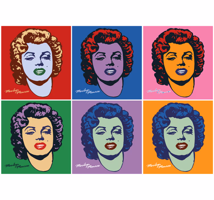 Rolgordijn woonkamer pop art marilyn monroe - TenStickers