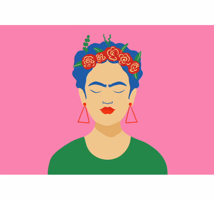 Rolgordijn woonkamer frida kahlo pop art design - TenStickers