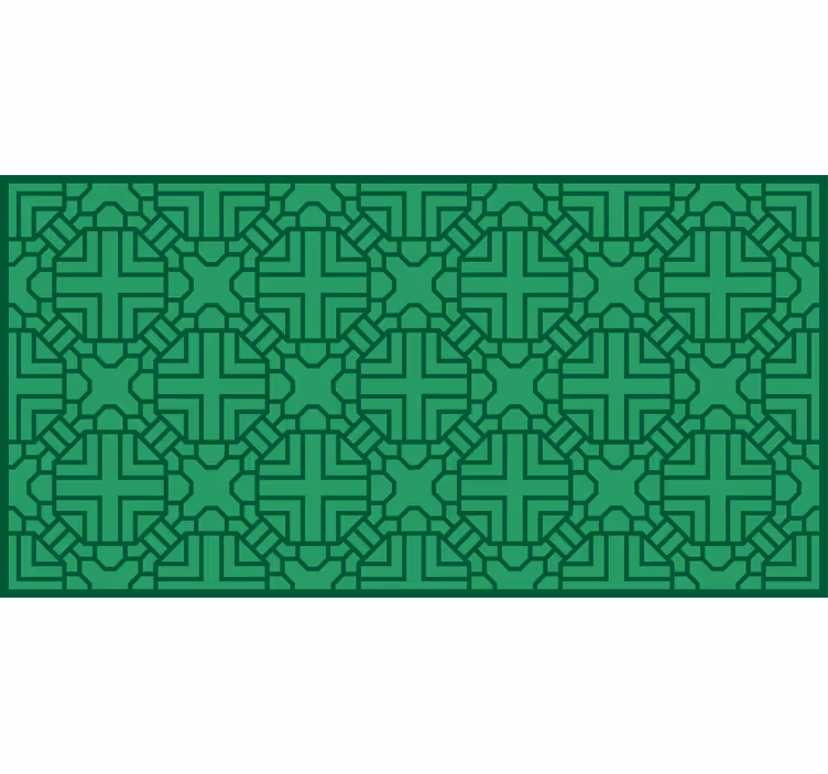 Rolgordijn groen koreaans groen patroon - TenStickers