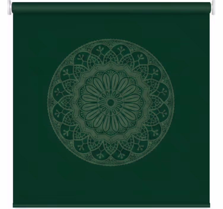 Rolgordijn groen met mandala patroon - TenStickers
