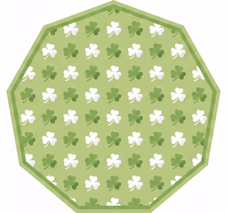 Rolgordijn groen met groen-witte klaverstripes - TenStickers
