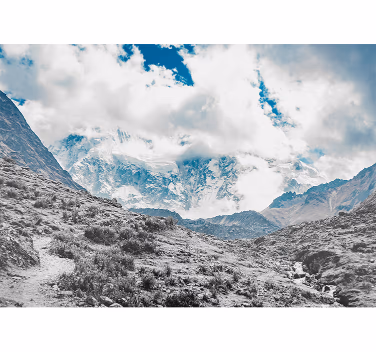Rolgordijn woonkamer snowy salkantay pass - TenStickers