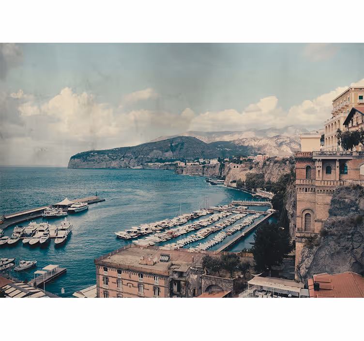 Rolgordijn woonkamer sorrento landschap zuid-italië - TenStickers