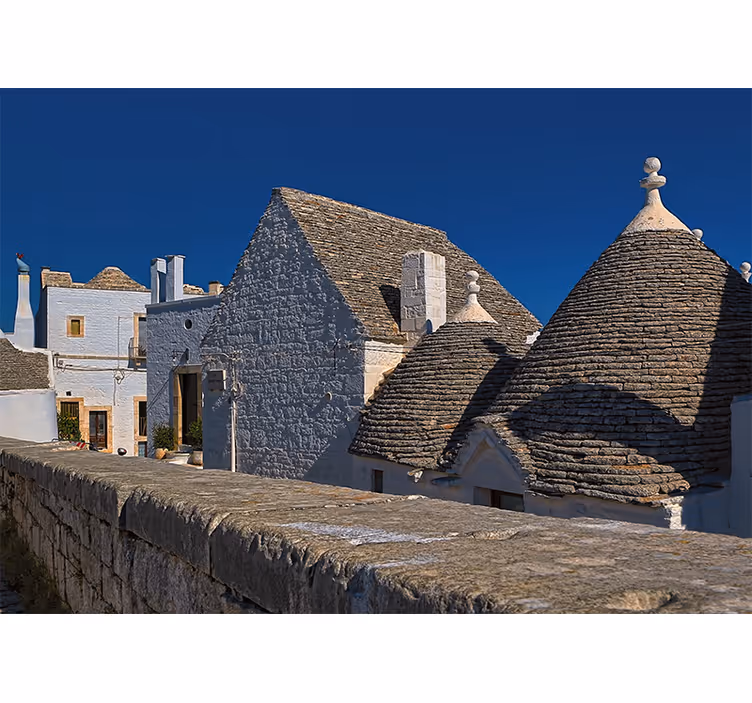 Rolgordijn woonkamer alberobello apulië - TenStickers