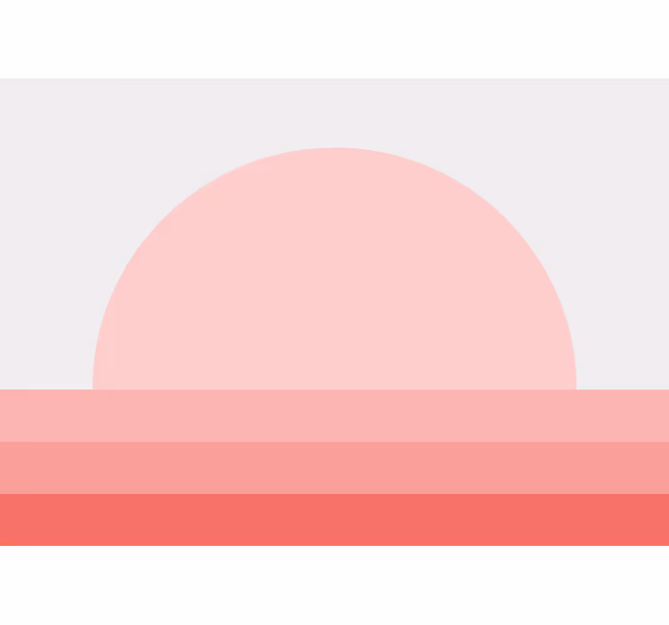 Rolgordijn woonkamer roze 70's zonsondergang - TenStickers
