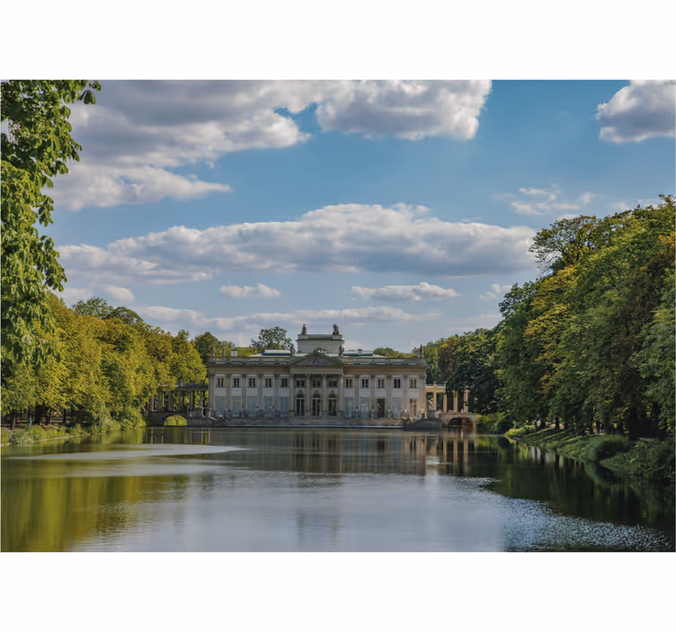 Rolgordijn woonkamer Łazienki park in warschau - TenStickers