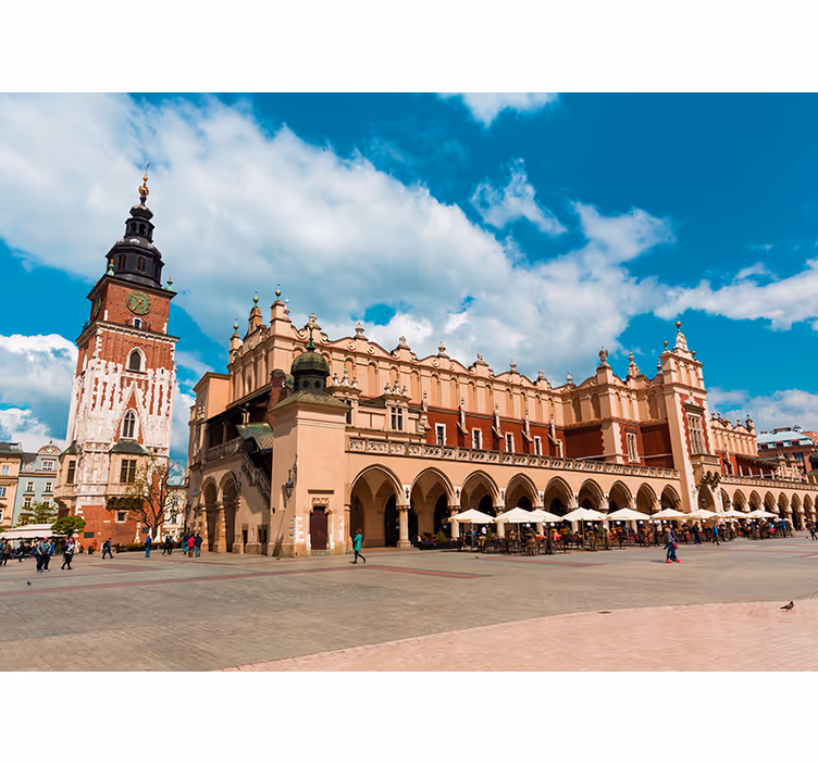 Rolgordijn woonkamer het hoofplein in krakau - TenStickers