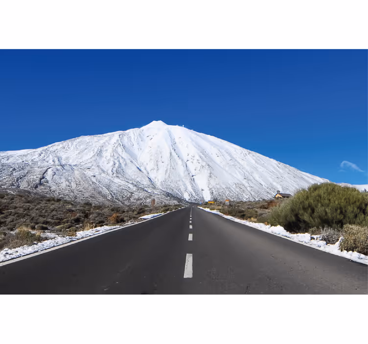 Rolgordijn woonkamer weg naar de teide - TenStickers